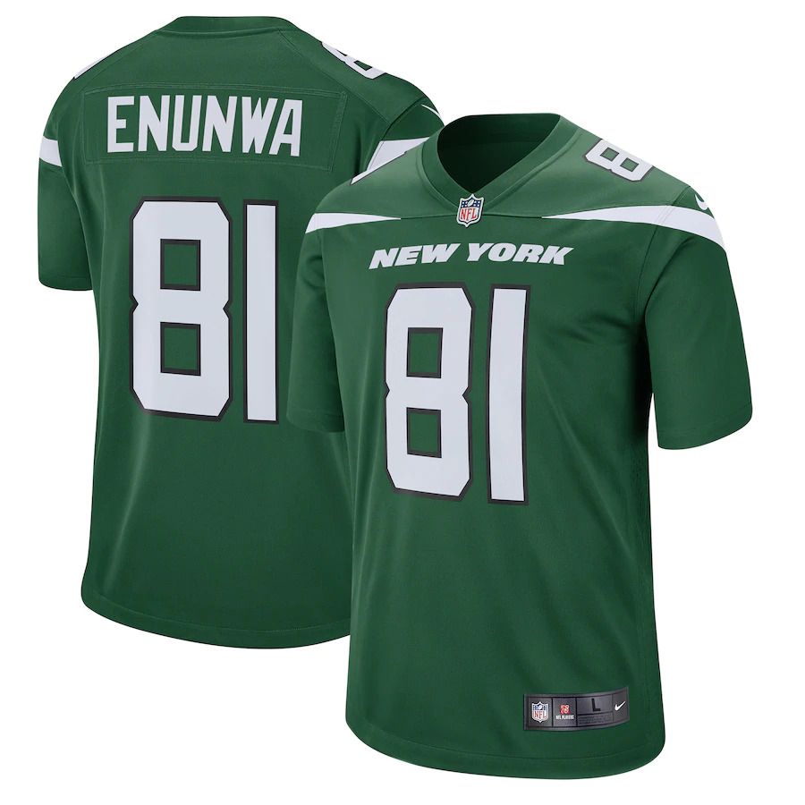 Men New York Jets #81 Quincy Enunwa Nike Gotham Green Game Player NFL Jersey